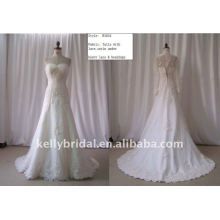 Tulle with Lace Satin Under Heavy Lave & Beadingcustom wedding gown B1034